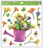 Decorative Window Cling – Purple watering can with flowers