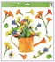 Decorative Window Cling – Yellow watering can with flowers