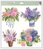 Decorative Window Cling – Colorful flower pots with flowers