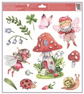 Decorative Window Cling – Red fairies with ladybug