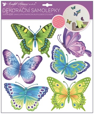 Wall Sticker 3,50 x 30,5 cm, Butterflies w/3D wings