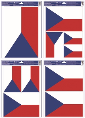 Window Cling Czech Flag 30 x 42 cm
