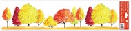 Decorative Window Cling – Trees with yellow Crowns and burgundy accents