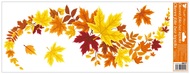 Decorative Window Cling – Spiral element with yellow and burgundy Leaves