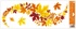Decorative Window Cling – Spiral element with yellow and burgundy Leaves