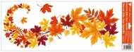 Decorative Window Cling – Fan of Leaves in shades of orange, red and burgundy