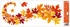 Decorative Window Cling – Fan of Leaves in shades of orange, red and burgundy