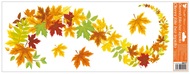 Decorative Window Cling – Green-yellow Leaves in a contrasting spiral