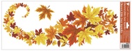 Decorative Window Cling – Oak and Maple Leaves in golden brown tones