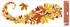 Decorative Window Cling – Oak and Maple Leaves in golden brown tones