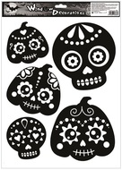 Decorative Window Cling – Skulls