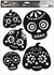 Decorative Window Cling – Skulls