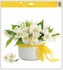 Decorative Window Cling – White Flowers