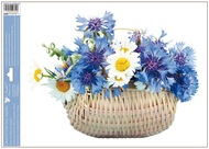 Decorative Window Cling – Blue Flowers