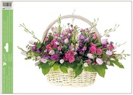 Decorative Window Cling – Meadow Flowers with Roses