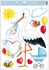 Decorative Window Cling – Standing Stork Blue