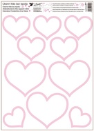 Decorative Window Cling – Large White Hearts