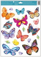Decorative Window Cling – Butterflies in Orange, Blue and Purple Tones