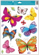 Decorative Window Cling – Butterflies in Pink, Yellow and Turquoise Colours