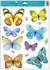 Decorative Window Cling – Butterflies in Blue And Purple with Green Colour Accents
