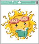 Decorative Window Cling – Sun with a Book