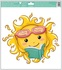 Decorative Window Cling – Sun with a Book