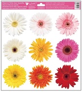 Decorative Window Cling – Large Red Flowers