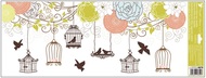 Decorative Window Cling – Brown Birdhouses