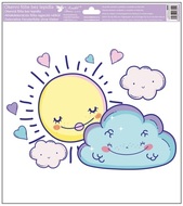 Decorative Window Cling – Sun with Blue Cloud