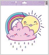 Decorative Window Cling – Sun with Rainbow