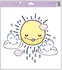 Decorative Window Cling – Sun with White Clouds