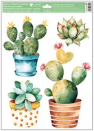 Decorative Window Cling – Cacti In 3 Pots