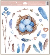 Decorative Window Cling – Bird Nest with Eggs