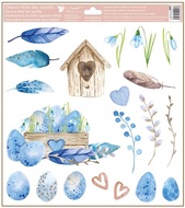 Decorative Window Cling – Nest And Birdhouse