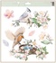 Decorative Window Cling – Three Birds with Feathers and Branches in Bloom