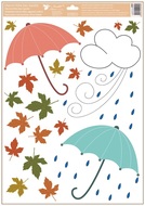 Decorative Window Cling – Two Umbrellas