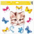 Decorative Window Cling – Kitten and cup