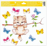 Decorative Window Cling – Kitten on a twig