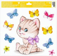 Decorative Window Cling – Kitten with a bow