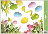Decorative Window Cling – Egg with Tulips