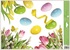 Decorative Window Cling – Egg with Tulips