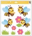 Decorative Window Cling – Four Bees
