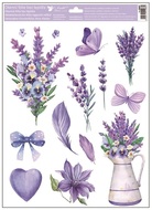 Decorative Window Cling – Lavender and Heart