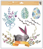 Decorative Window Cling – Bunny on yellow Ribbon