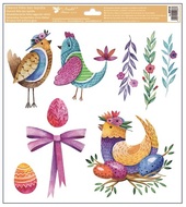 Decorative Window Cling – Sitting hen on Eggs