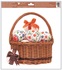 Decorative Window Cling – Basket with brown Bow