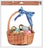 Decorative Window Cling – Basket with blue Bow