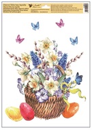 Decorative Window Cling – Basket and Eggs