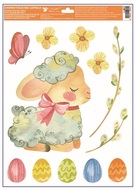 Decorative Window Cling – Lying Easter lamb