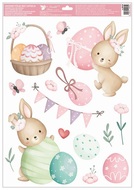Decorative Window Cling – Easter basket with eggs